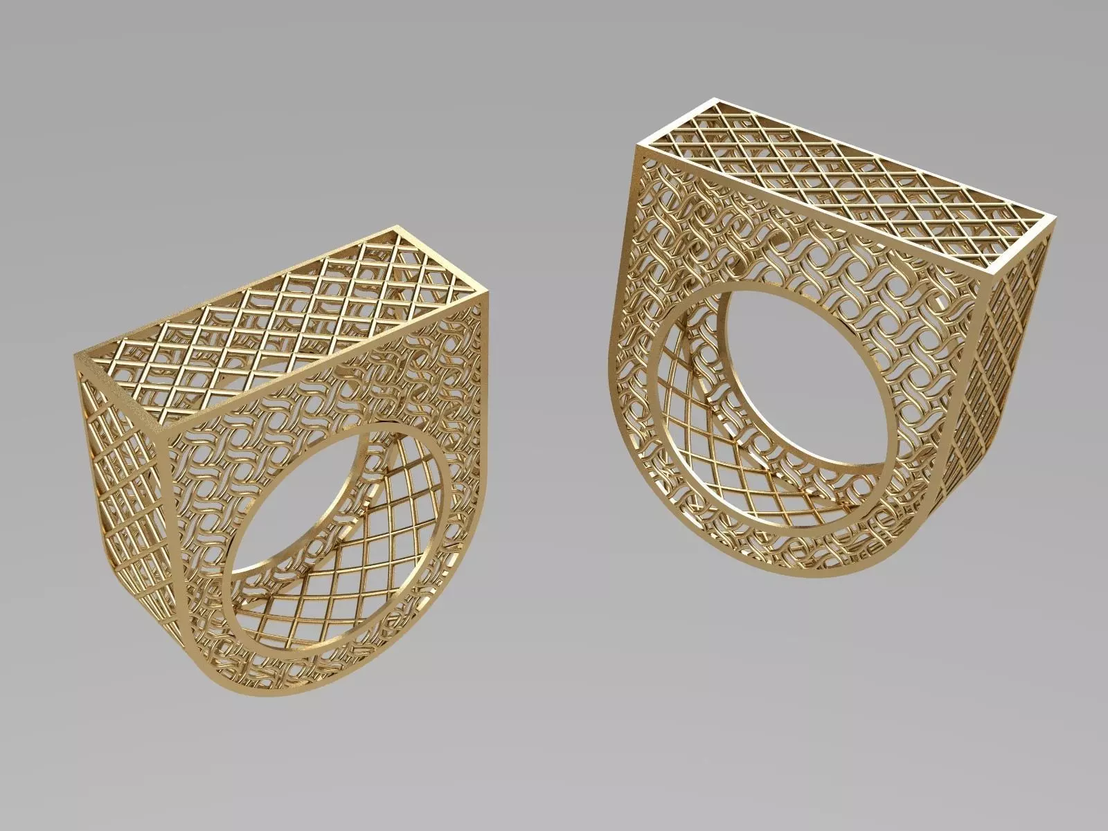 Stylish Ring Gold 3D print model_0