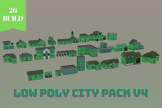 Low Poly City Pack - V4