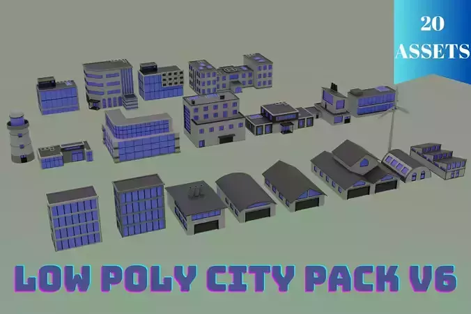 Low Poly City Pack - V6