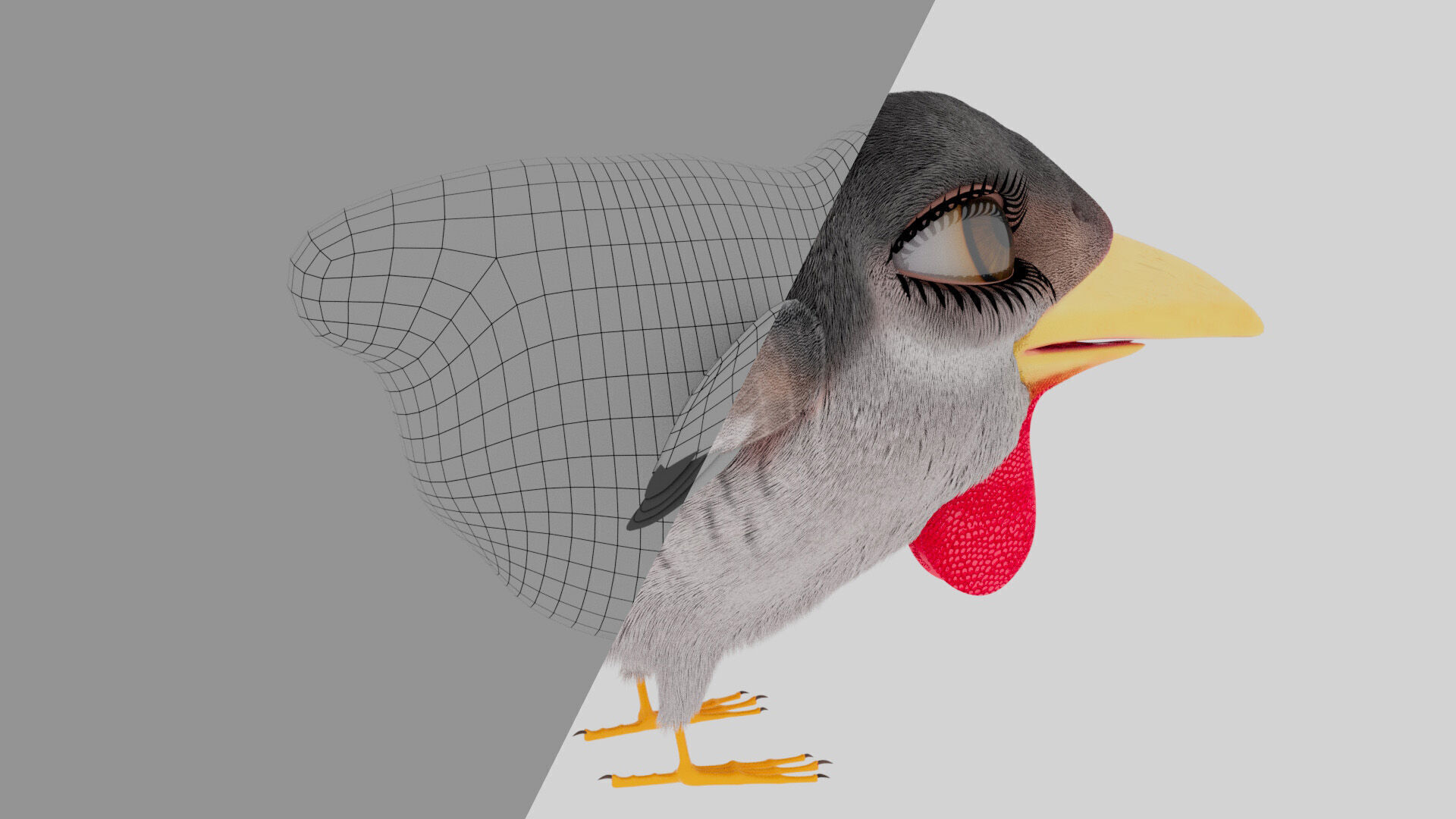 Bird Pheasant Low-poly 3D model_18