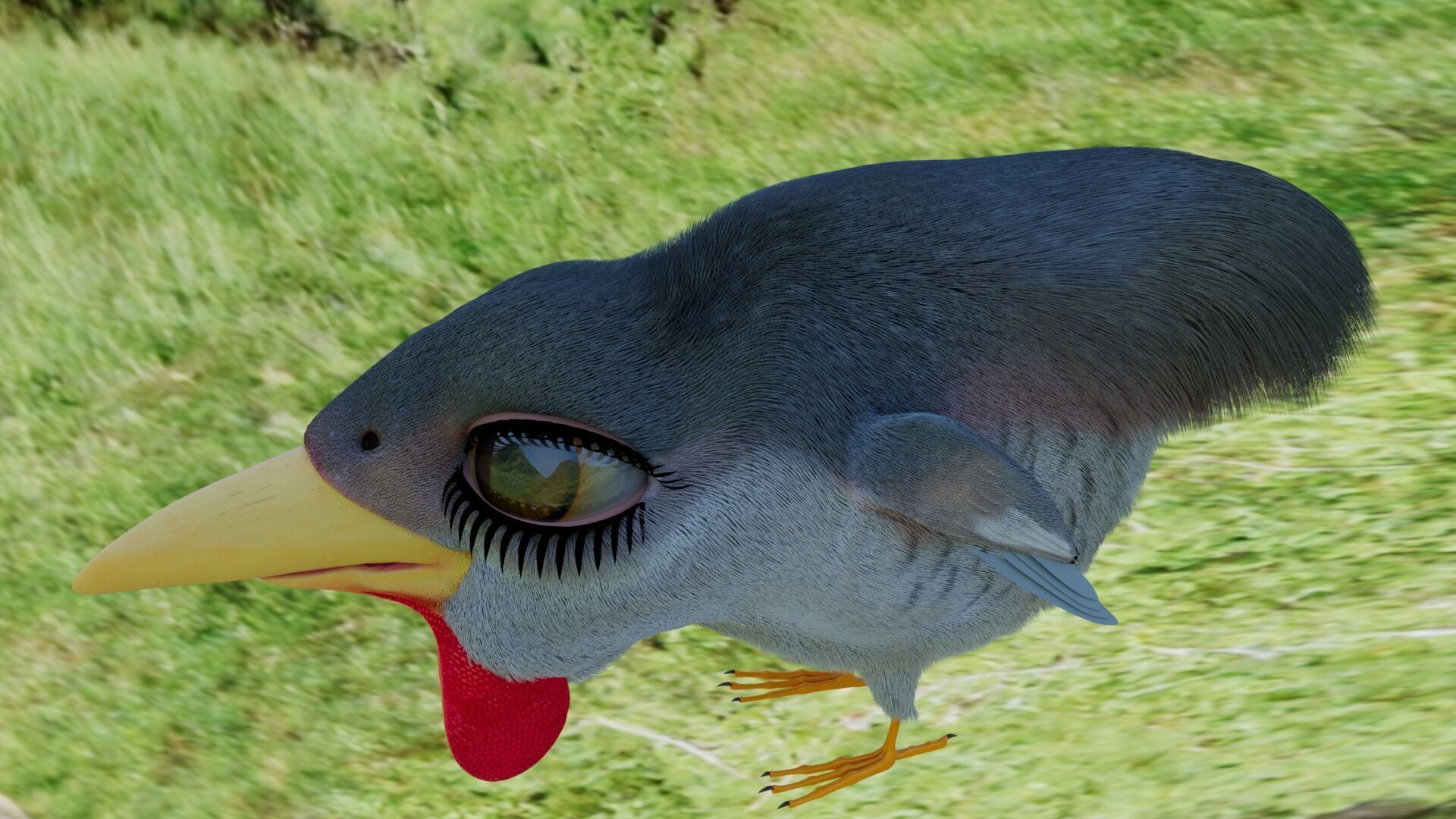 Bird Pheasant Low-poly 3D model_12