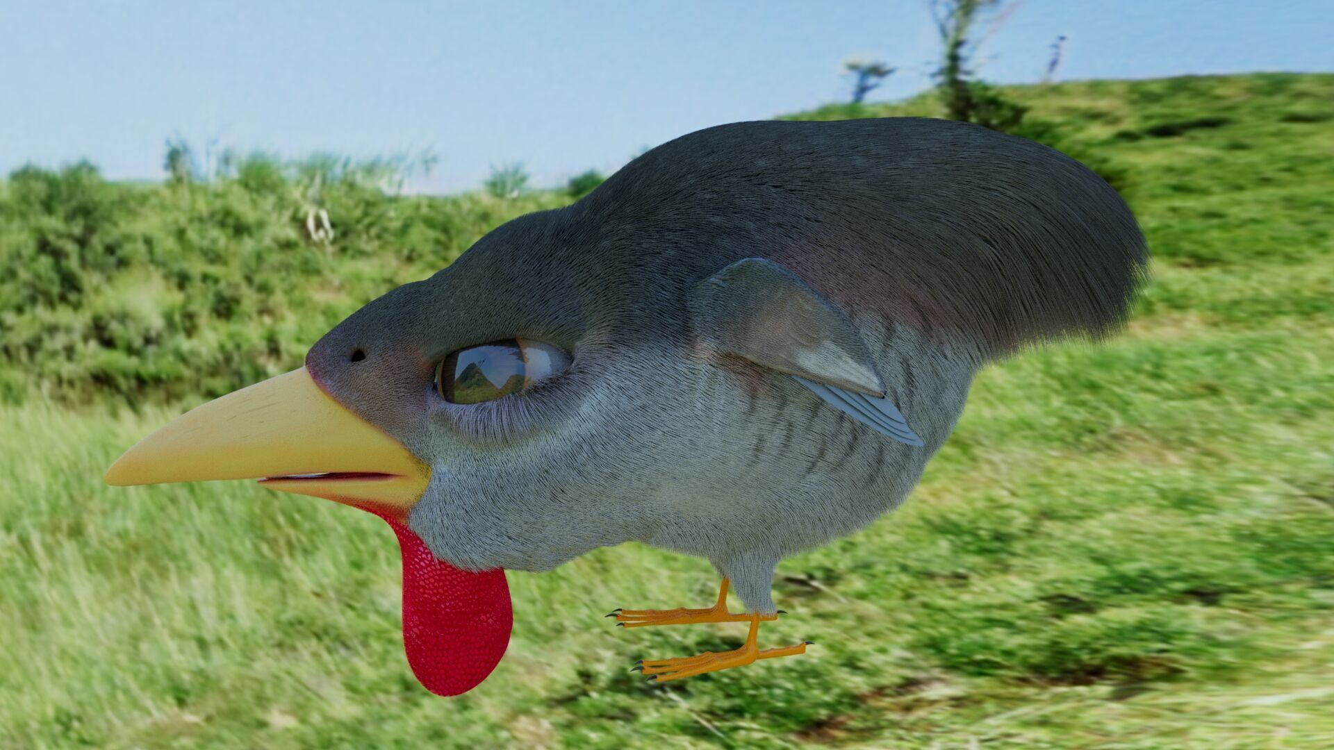 Bird Pheasant Low-poly 3D model_16