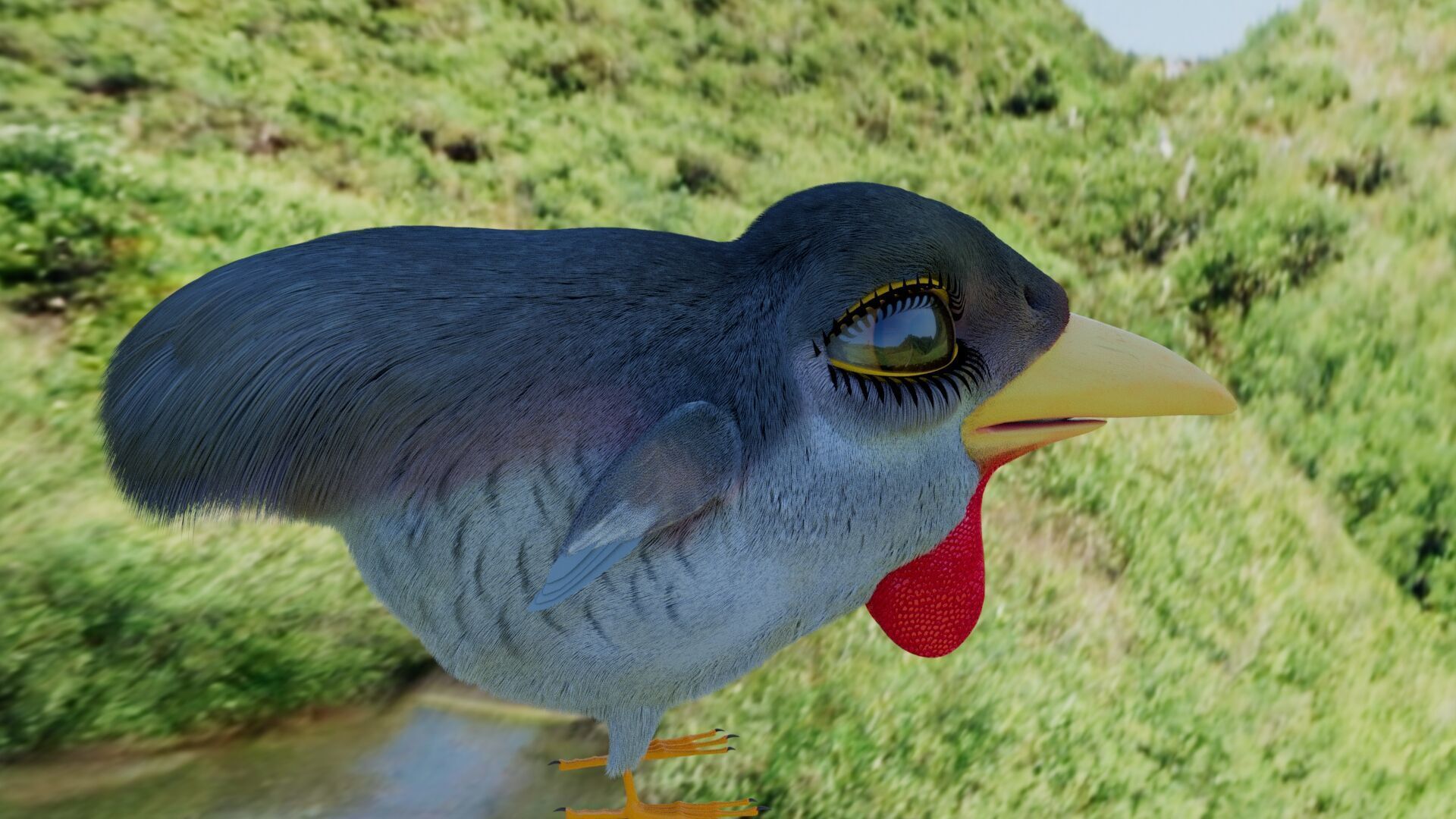 Bird Pheasant Low-poly 3D model_25