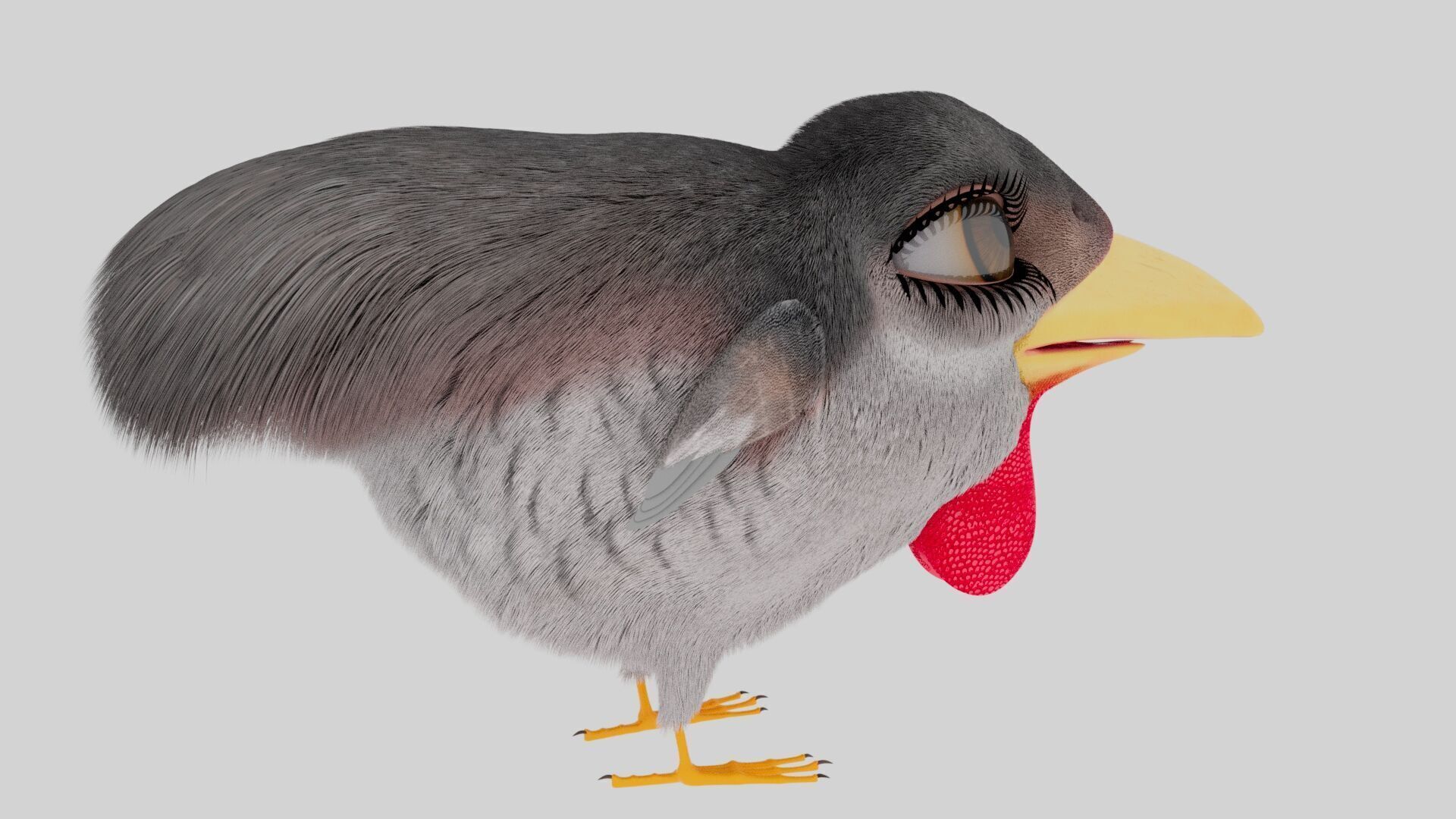 Bird Pheasant Low-poly 3D model_10