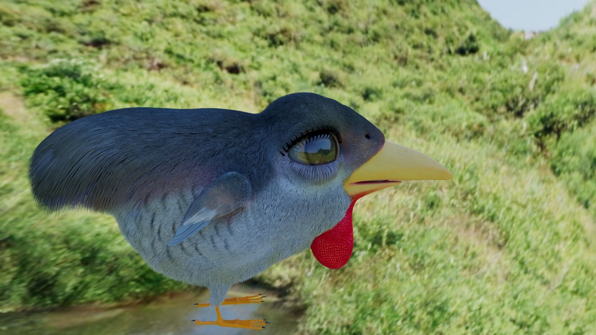 Bird Pheasant Low-poly 3D model_11