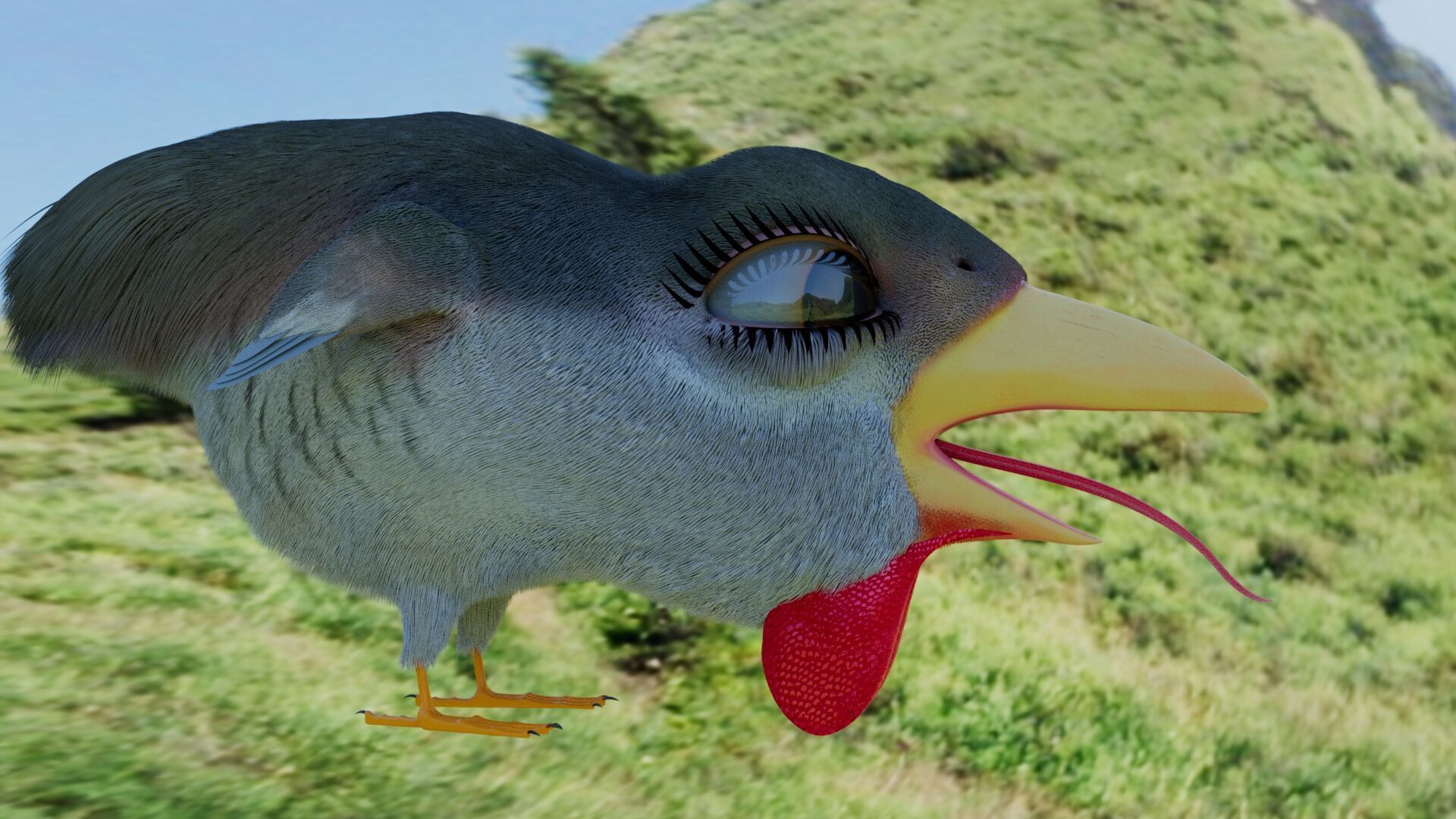 Bird Pheasant Low-poly 3D model_19