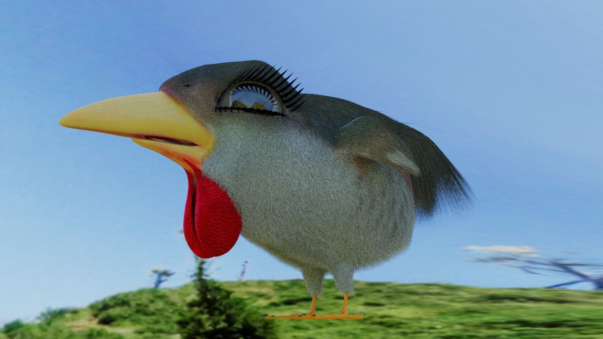 Bird Pheasant Low-poly 3D model_14