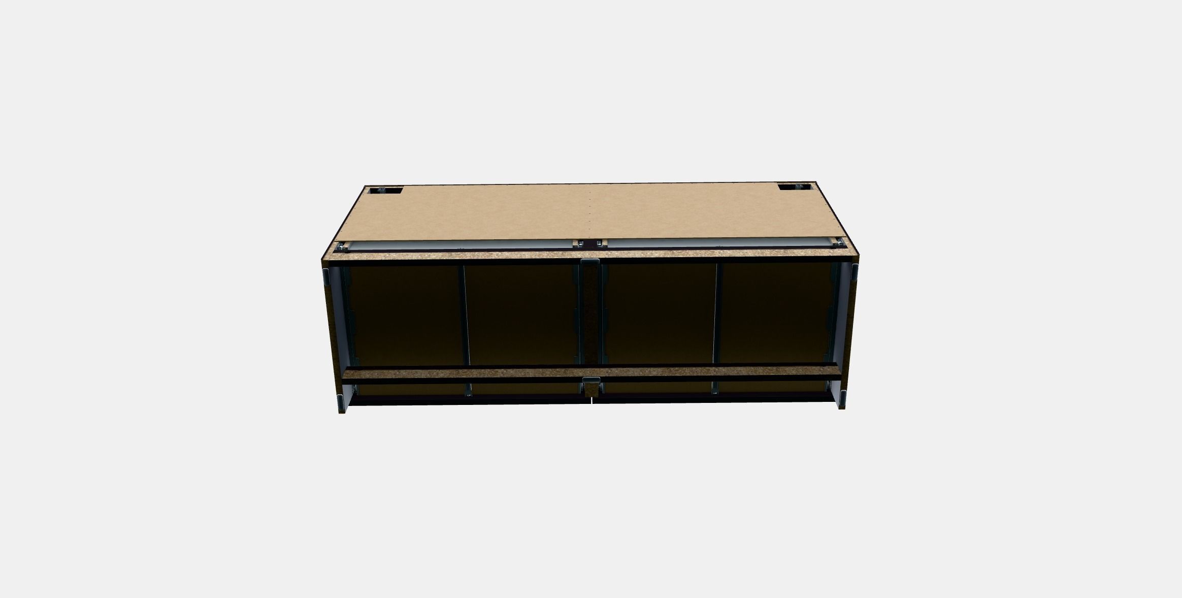 BRIMNES TV bench 1 Low-poly 3D model_5
