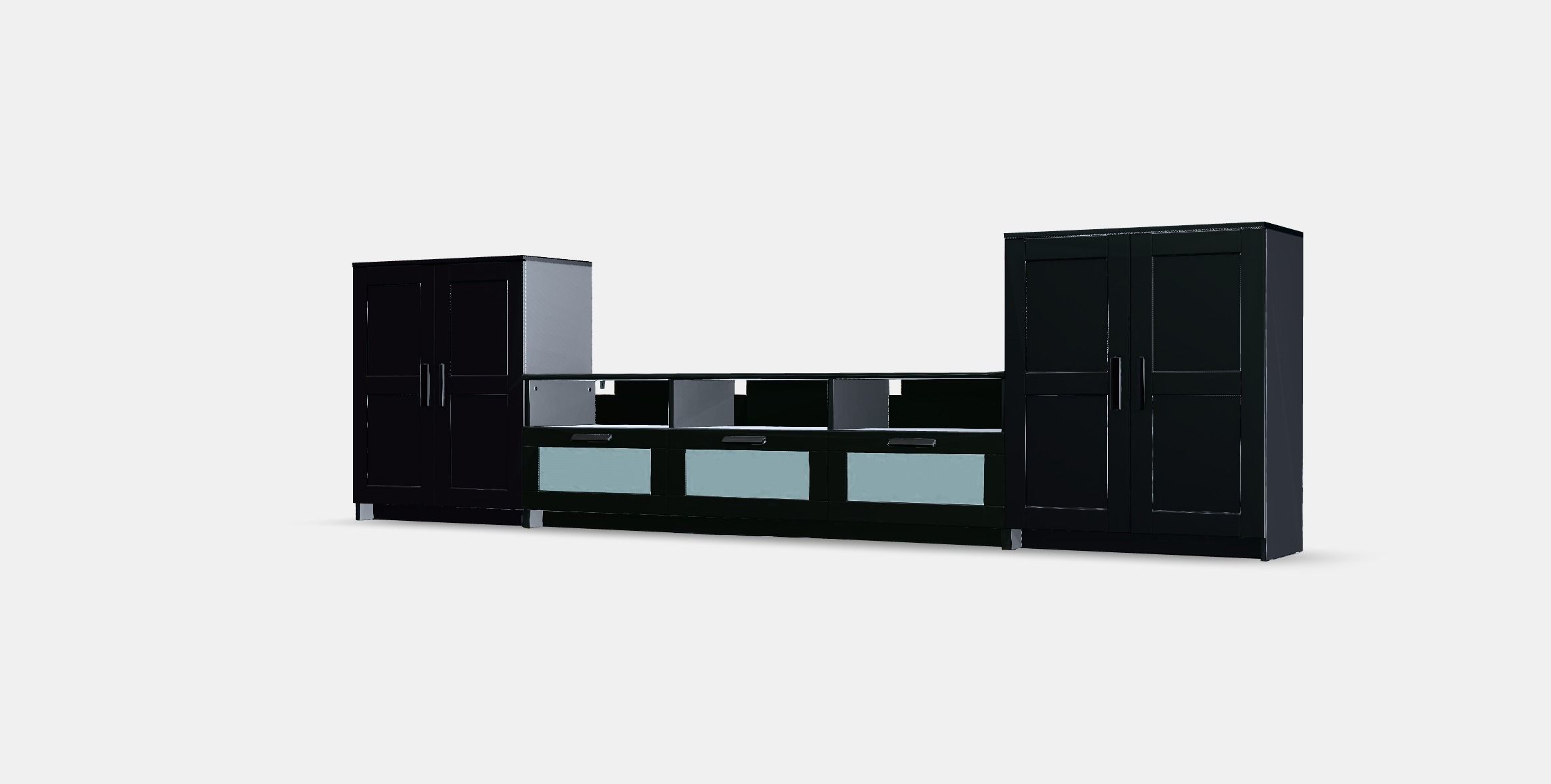 BRIMNES TV storage combination 1 Low-poly 3D model_13