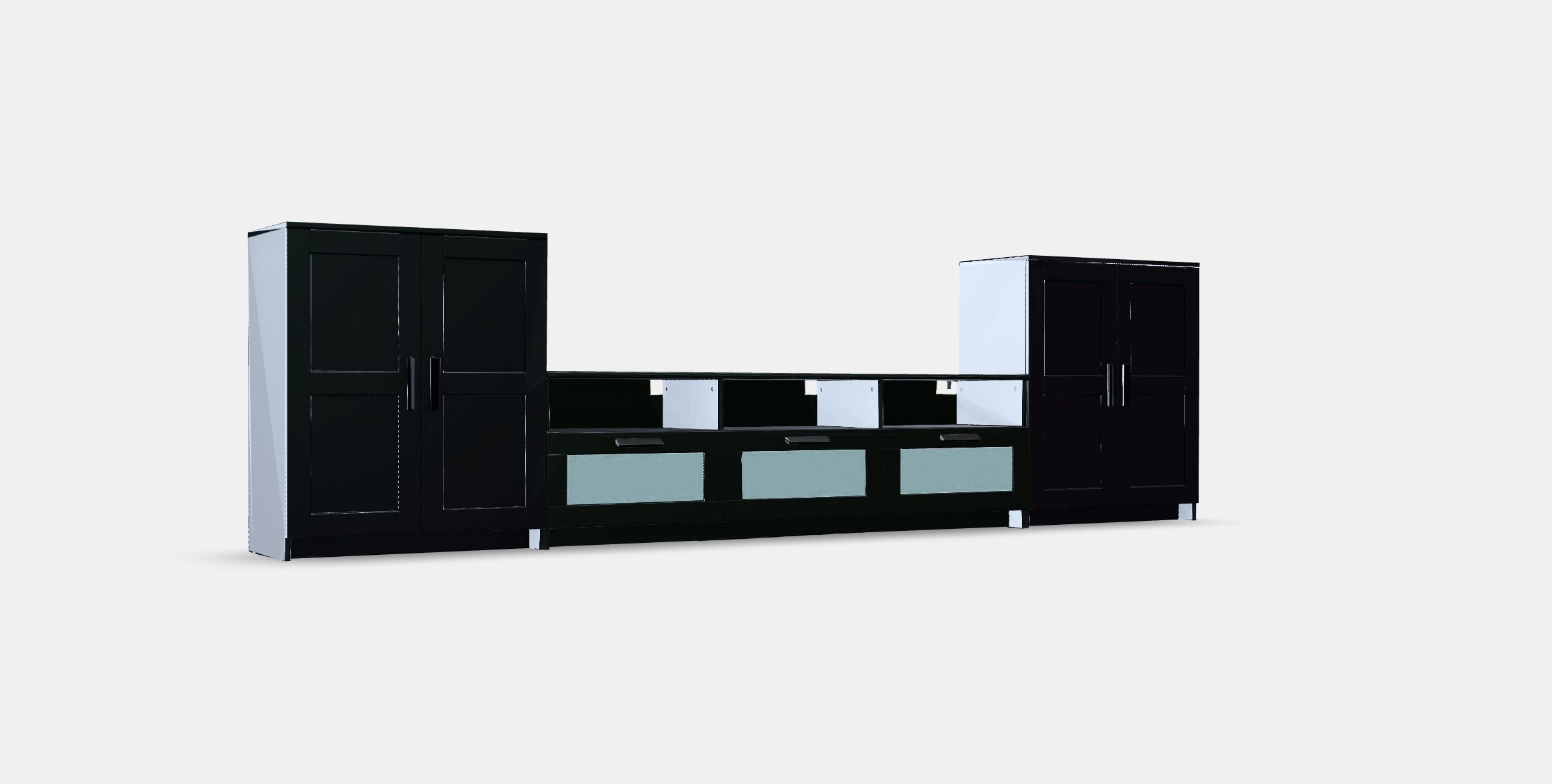 BRIMNES TV storage combination 1 Low-poly 3D model_9