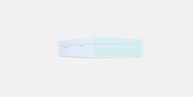 BRIMNES Bed frame with storage 1 Low-poly 3D model