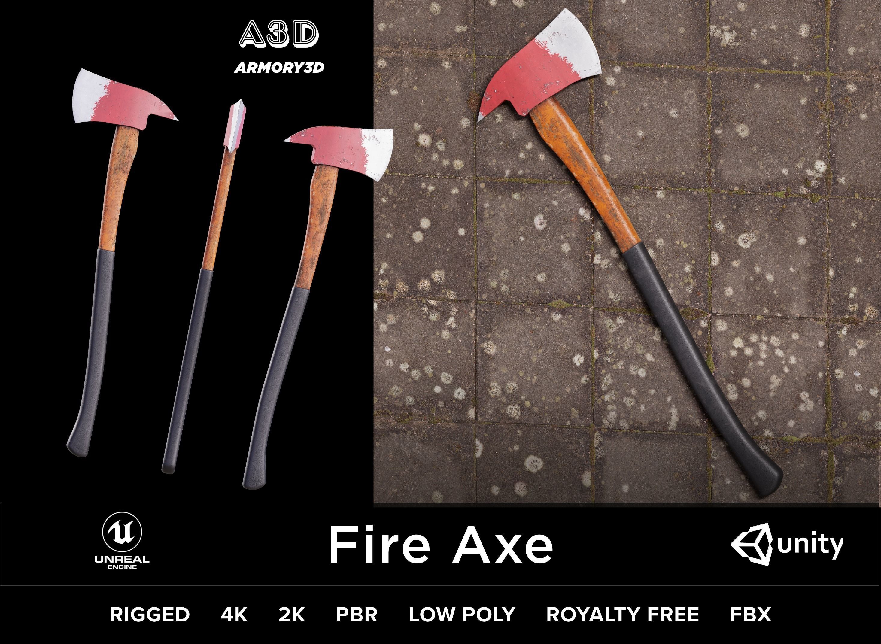 Mega Value Ready Game Asset Starter Kit PBR Rigged Low Poly AAA Low-poly 3D model_28