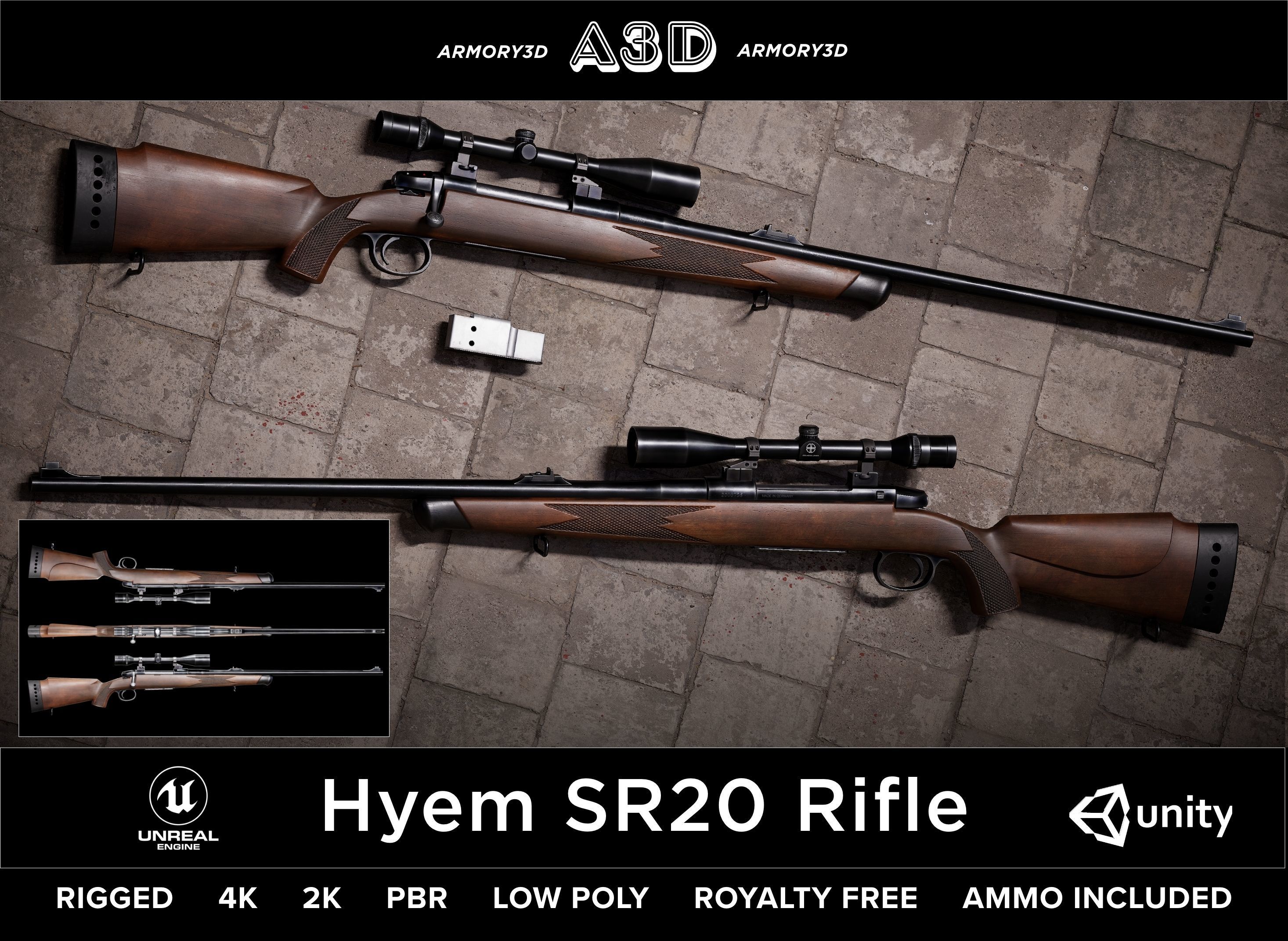 Mega Value Ready Game Asset Starter Kit PBR Rigged Low Poly AAA Low-poly 3D model_6