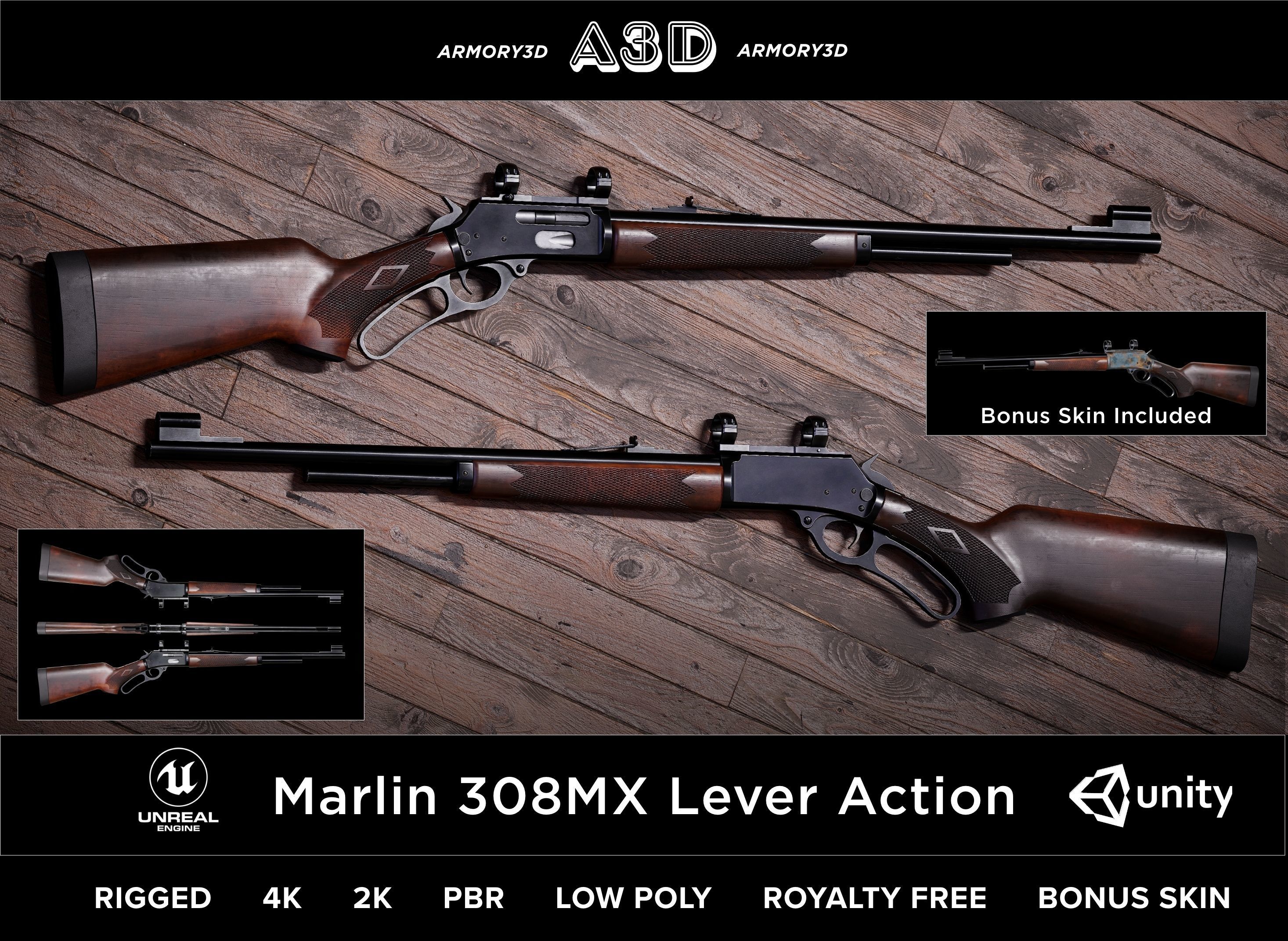 Mega Value Ready Game Asset Starter Kit PBR Rigged Low Poly AAA Low-poly 3D model_19