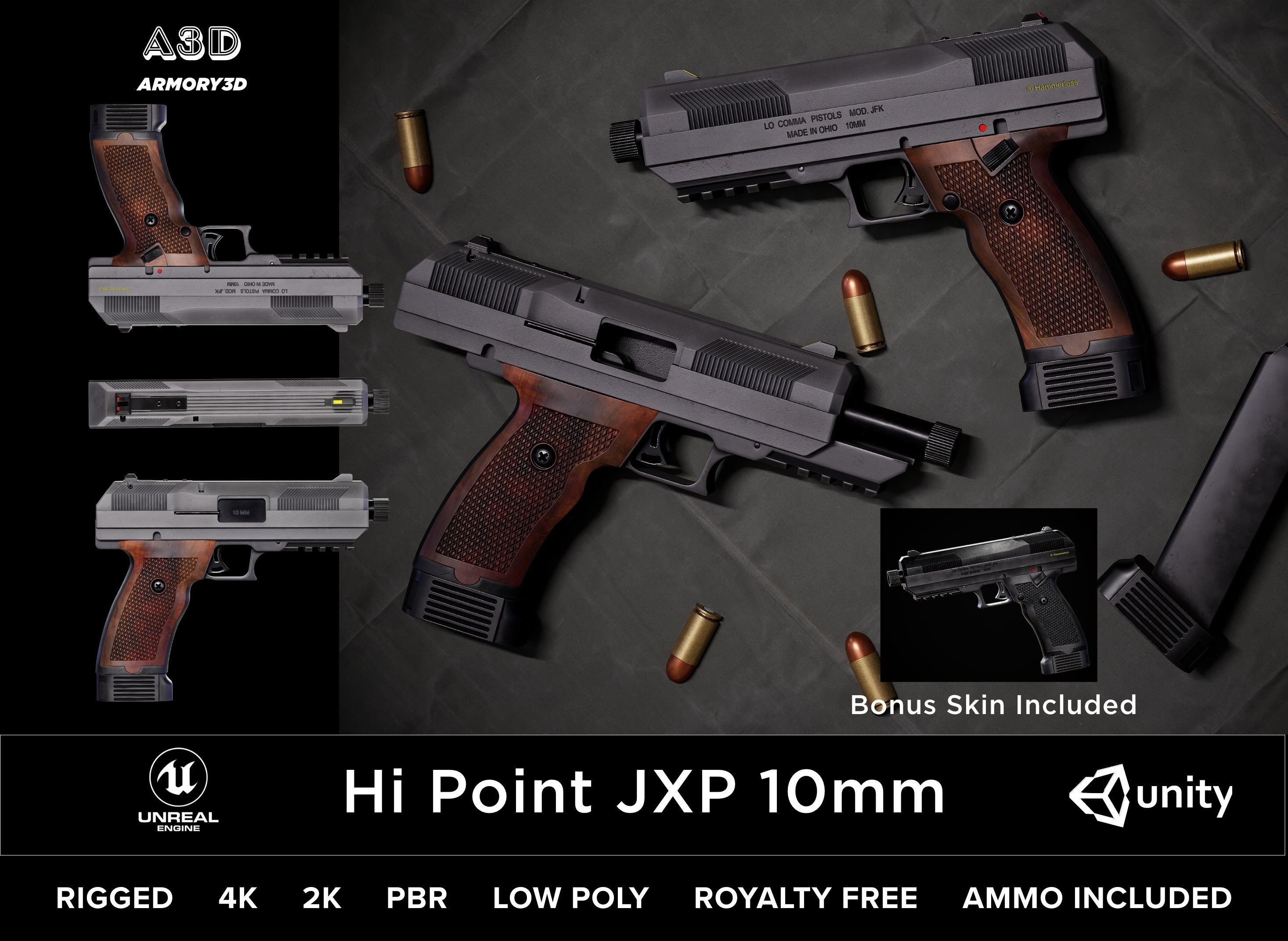 Mega Value Ready Game Asset Starter Kit PBR Rigged Low Poly AAA Low-poly 3D model_17