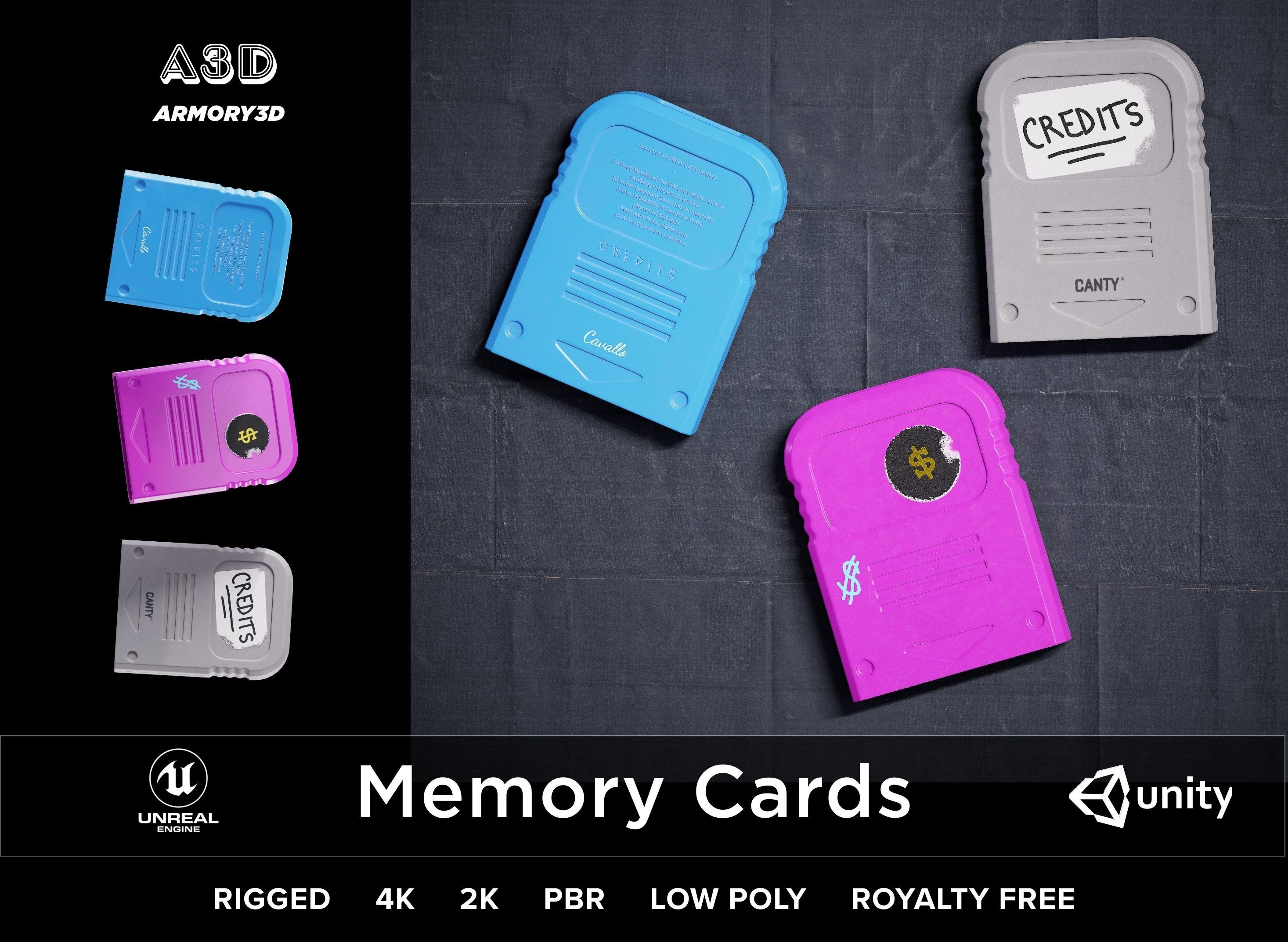 Mega Value Ready Game Asset Starter Kit PBR Rigged Low Poly AAA Low-poly 3D model_26