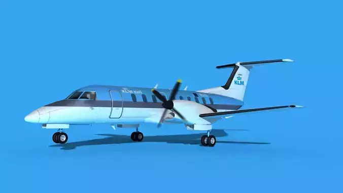 Embraer EMB120 KLM Excel 3D model