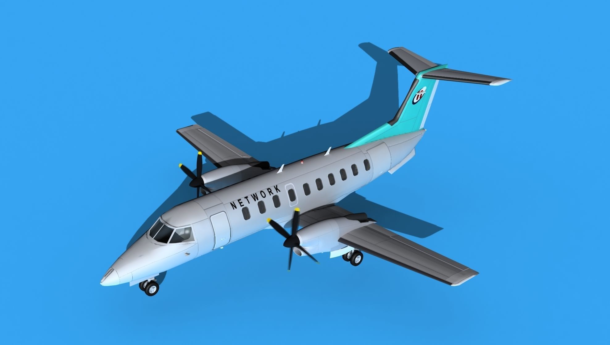 Embraer EMB120 Network 3D model_10