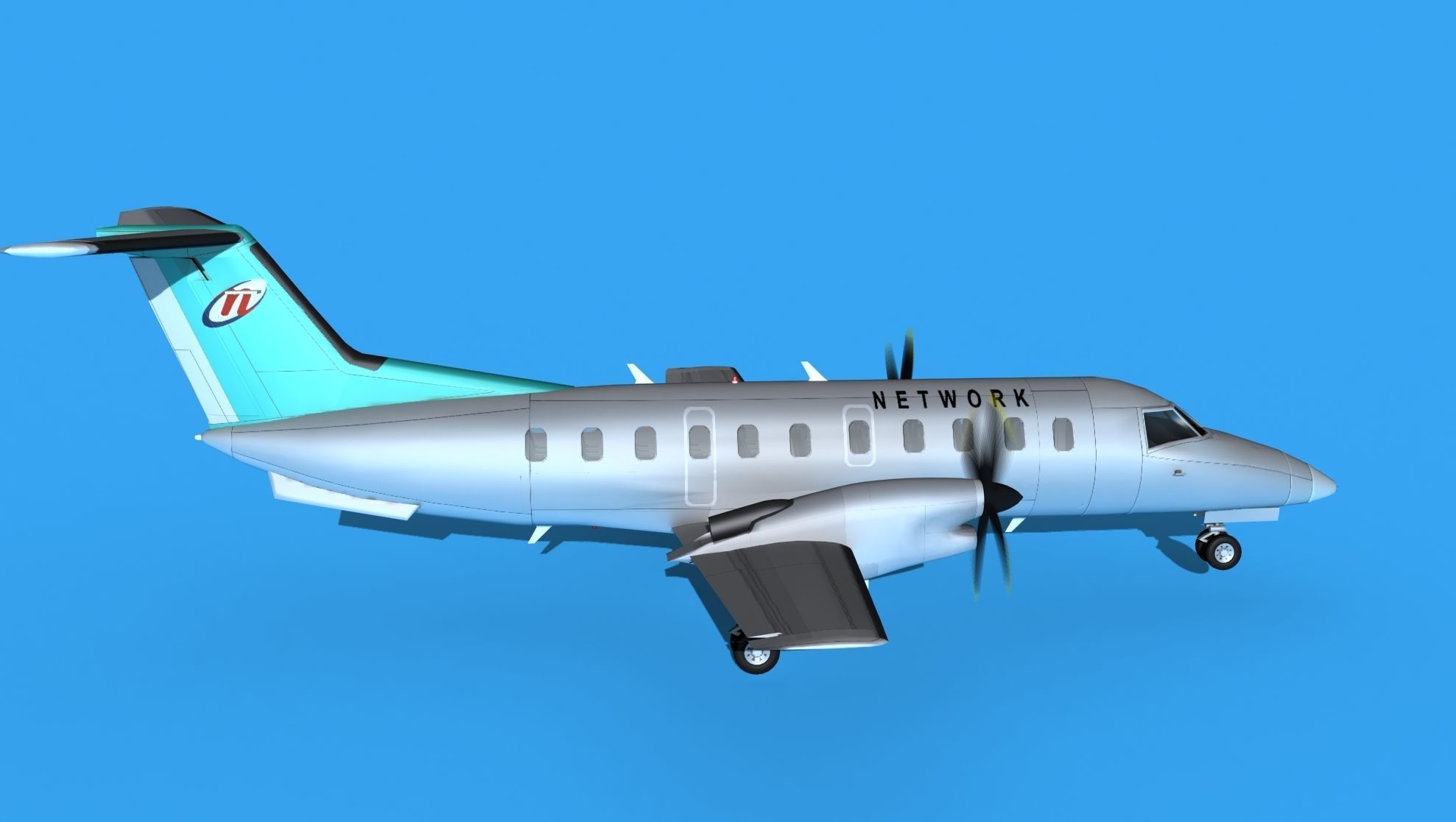 Embraer EMB120 Network 3D model_4
