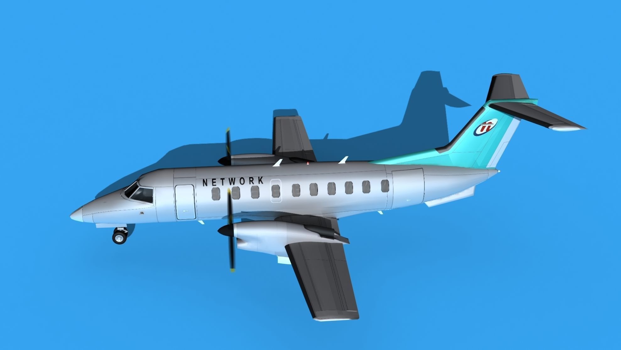 Embraer EMB120 Network 3D model_9