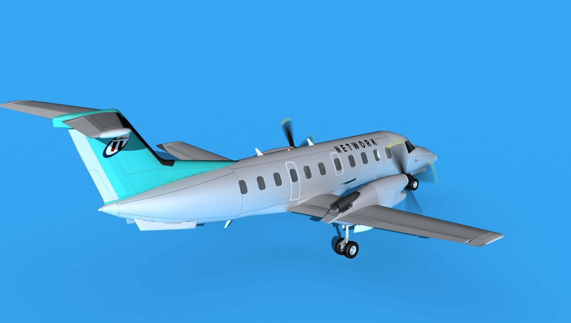 Embraer EMB120 Network 3D model_5