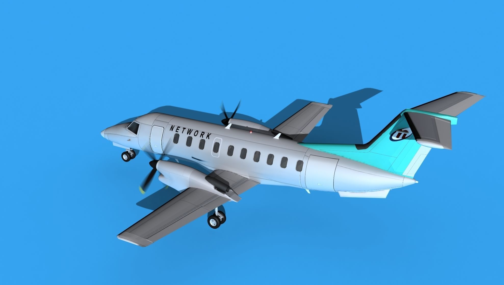 Embraer EMB120 Network 3D model_8