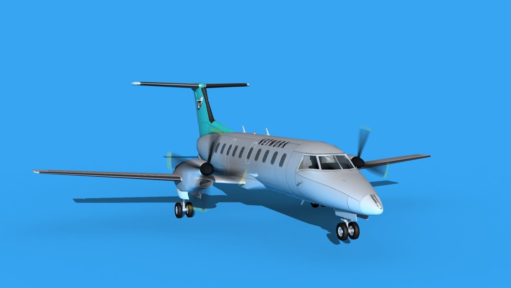Embraer EMB120 Network 3D model_2