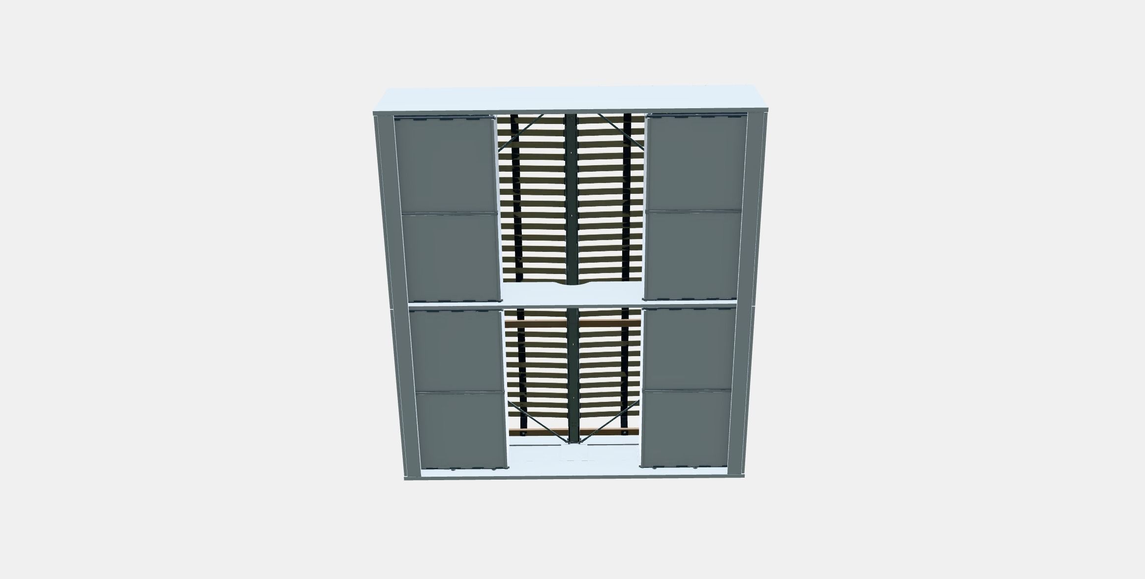 BRIMNES Bed frame with storage 4 Low-poly 3D model_7