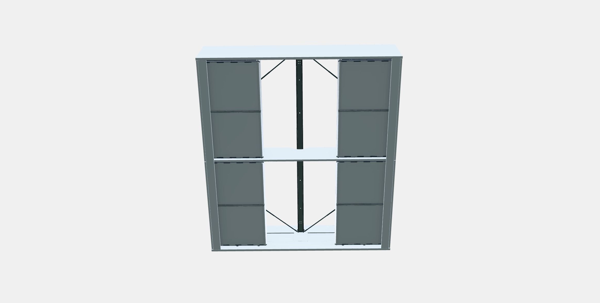 BRIMNES Bed frame with storage 5 Low-poly 3D model_7