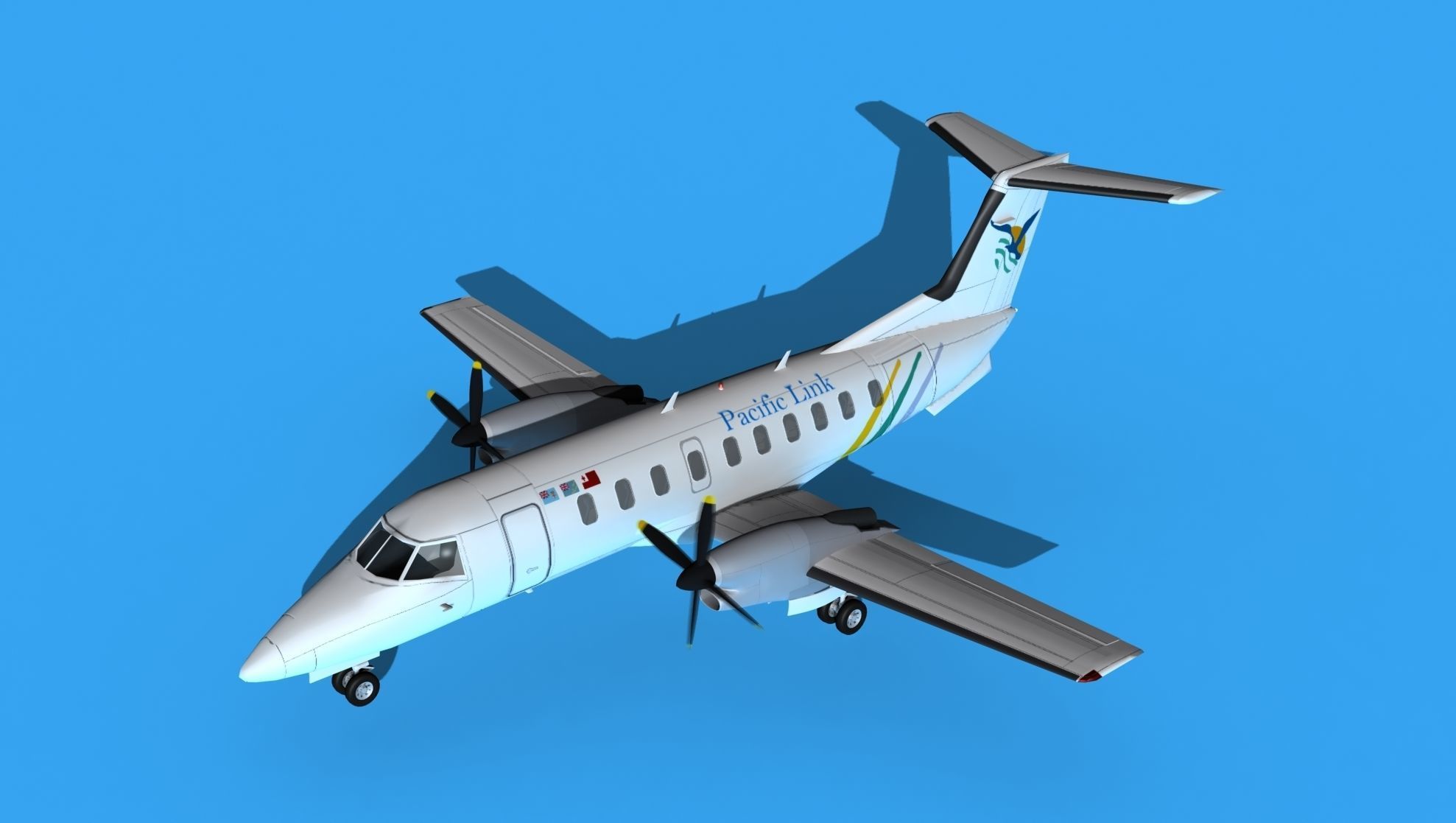 Embraer EMB120 Pacific Link 3D model_10
