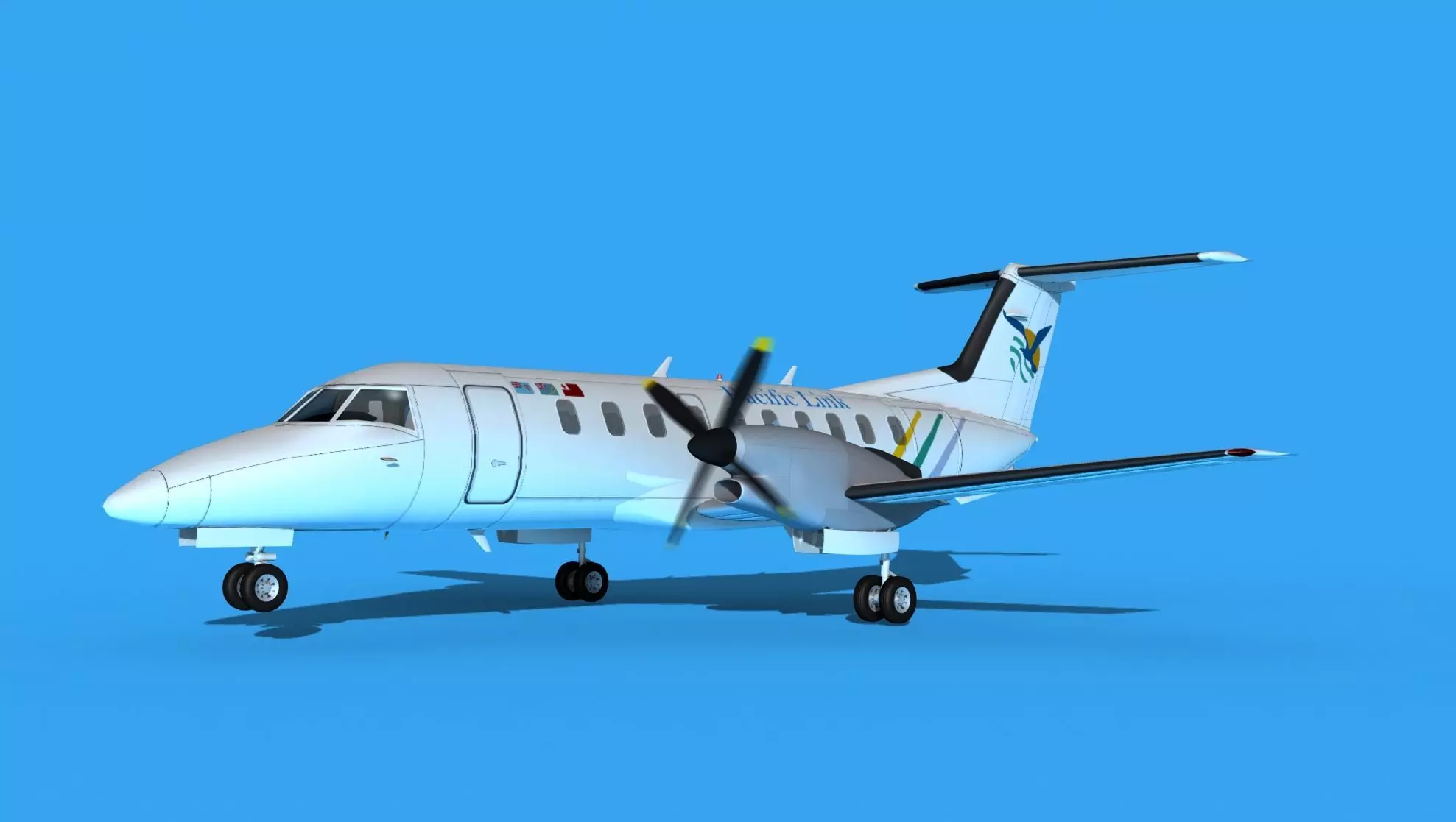 Embraer EMB120 Pacific Link 3D model_0
