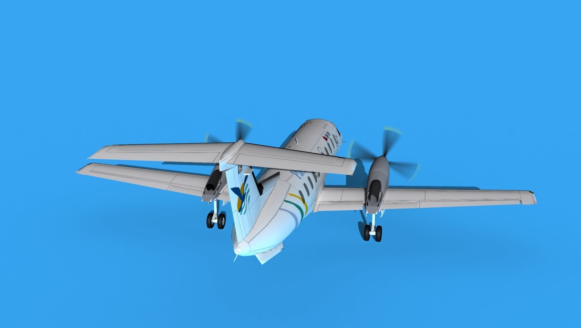 Embraer EMB120 Pacific Link 3D model_6