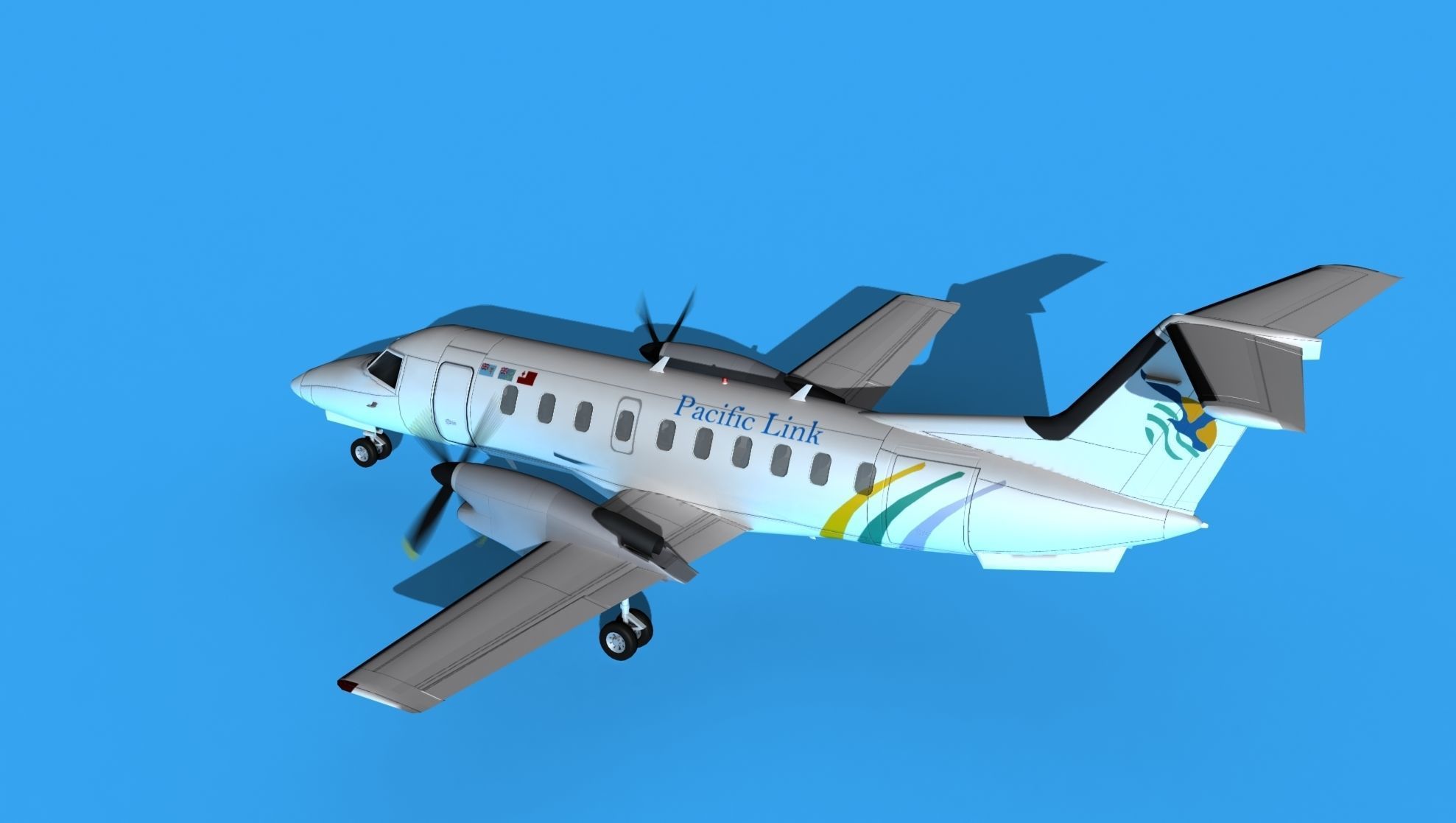 Embraer EMB120 Pacific Link 3D model_8