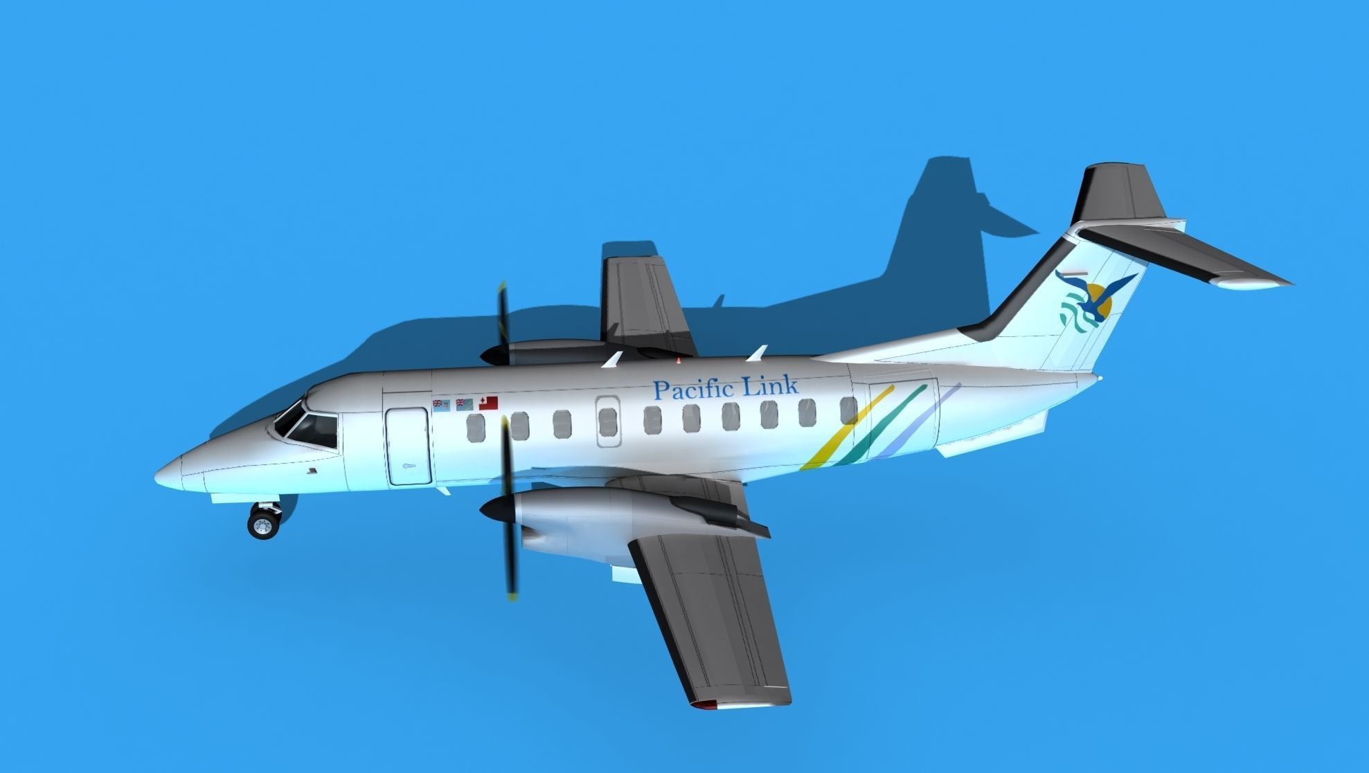 Embraer EMB120 Pacific Link 3D model_9