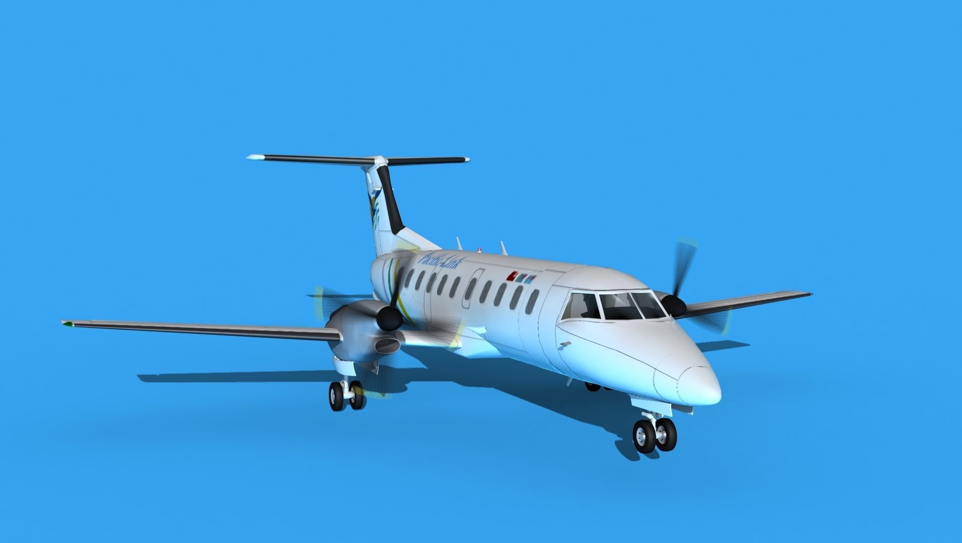 Embraer EMB120 Pacific Link 3D model_2
