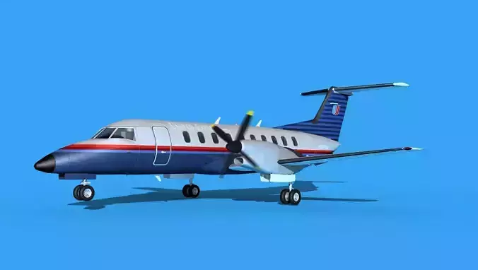 Embraer EMB120 United Airlines Express 2 3D model