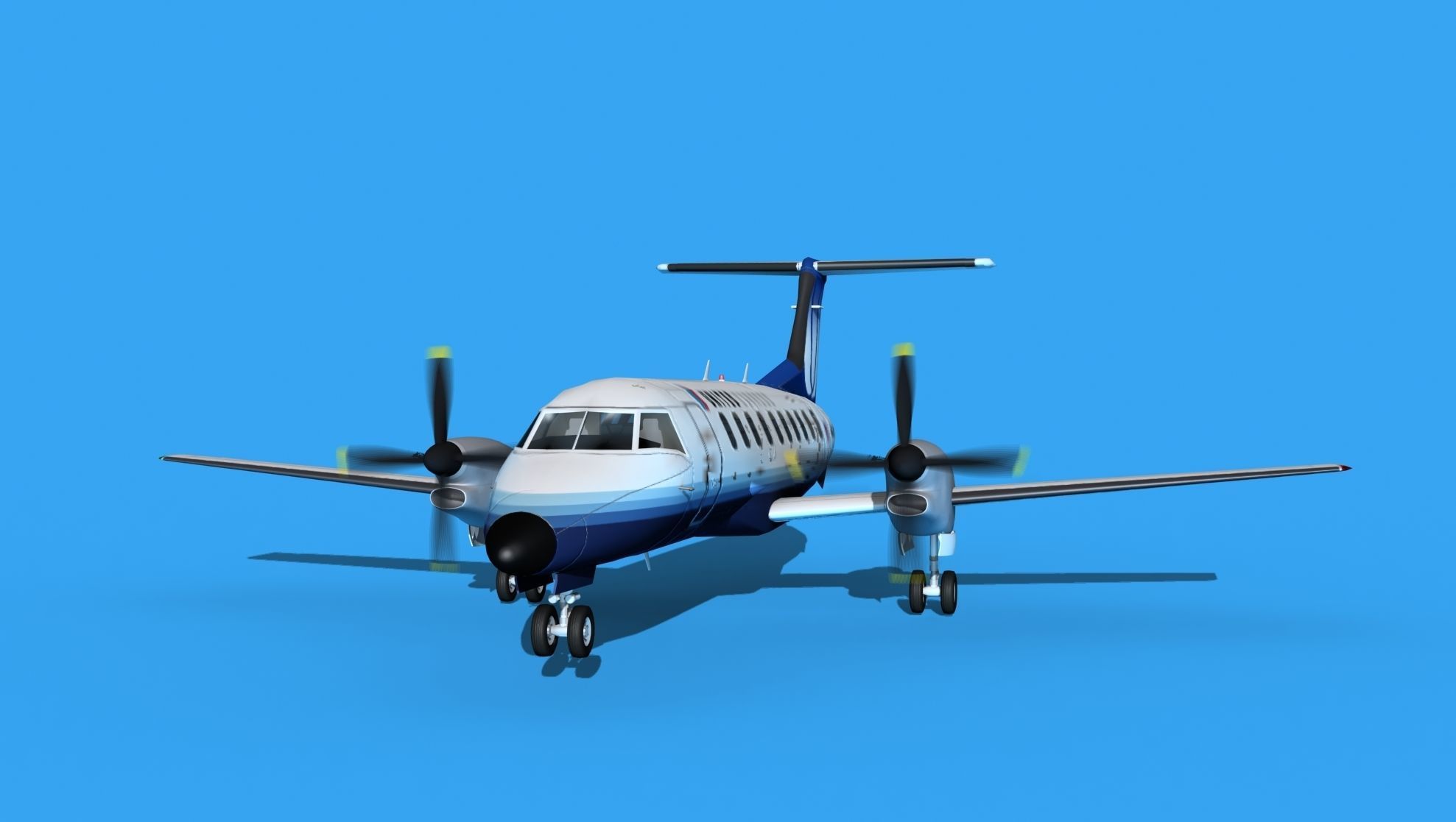 Embraer EMB120 United Airlines Express 3 3D model_1