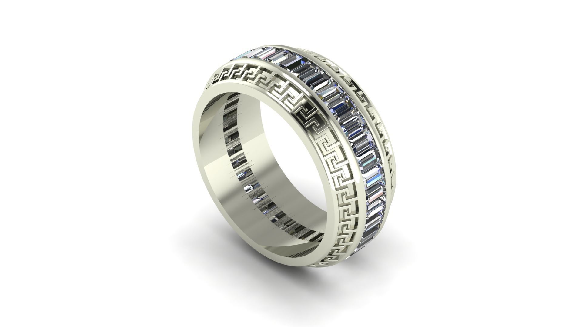 Baguette Men Ring  3D print model_1