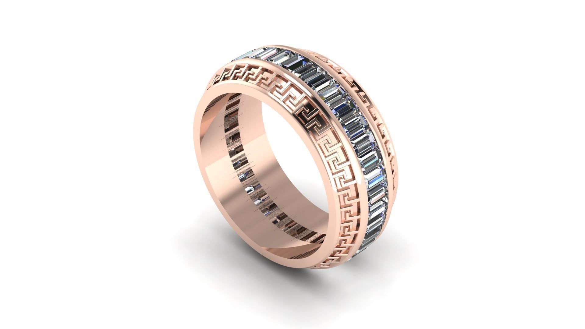 Baguette Men Ring  3D print model_2