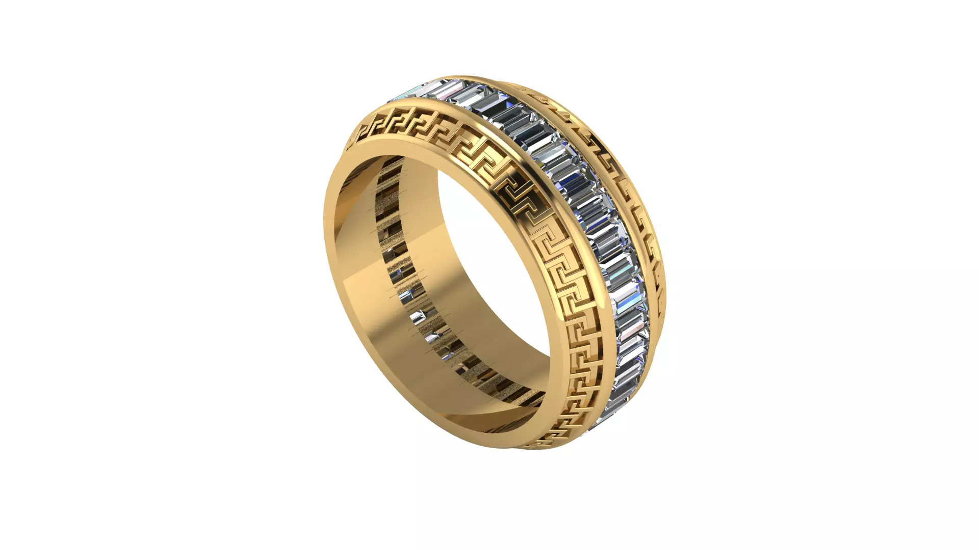 Baguette Men Ring  3D print model_0