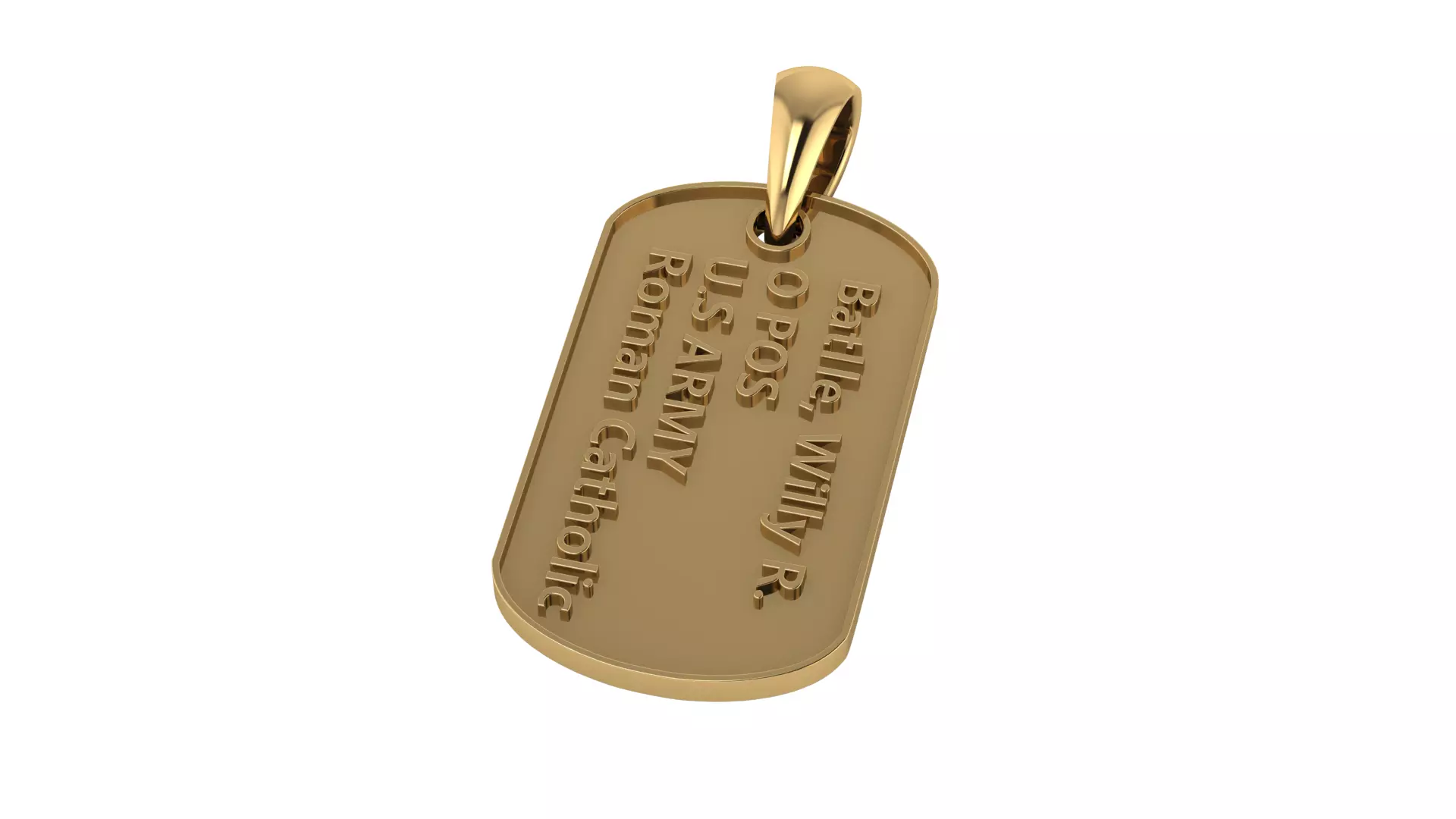 Dog tag pendant Free 3D print model