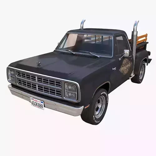 1979 Dodge Midnight Express truck Low-poly 3D model