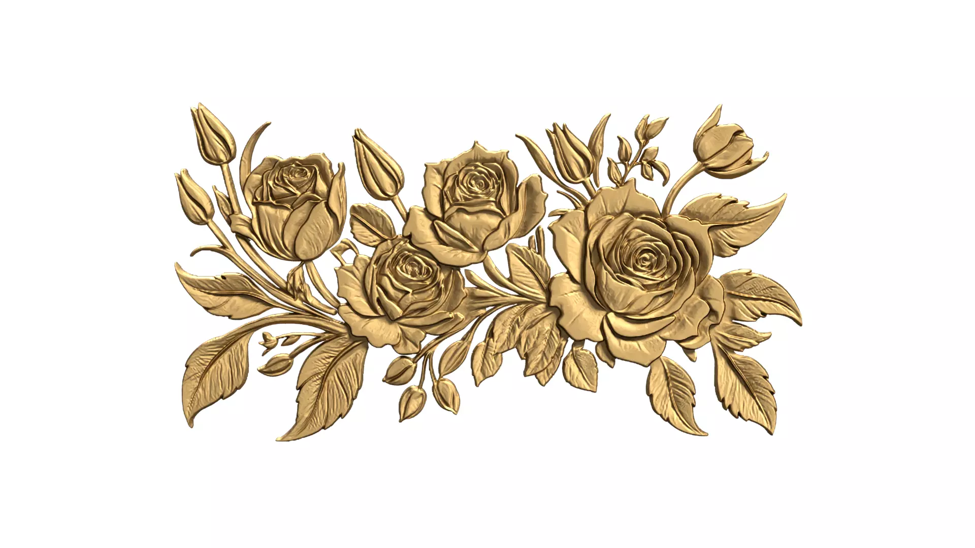  decor set Roses wall mural 50  3D print model_0