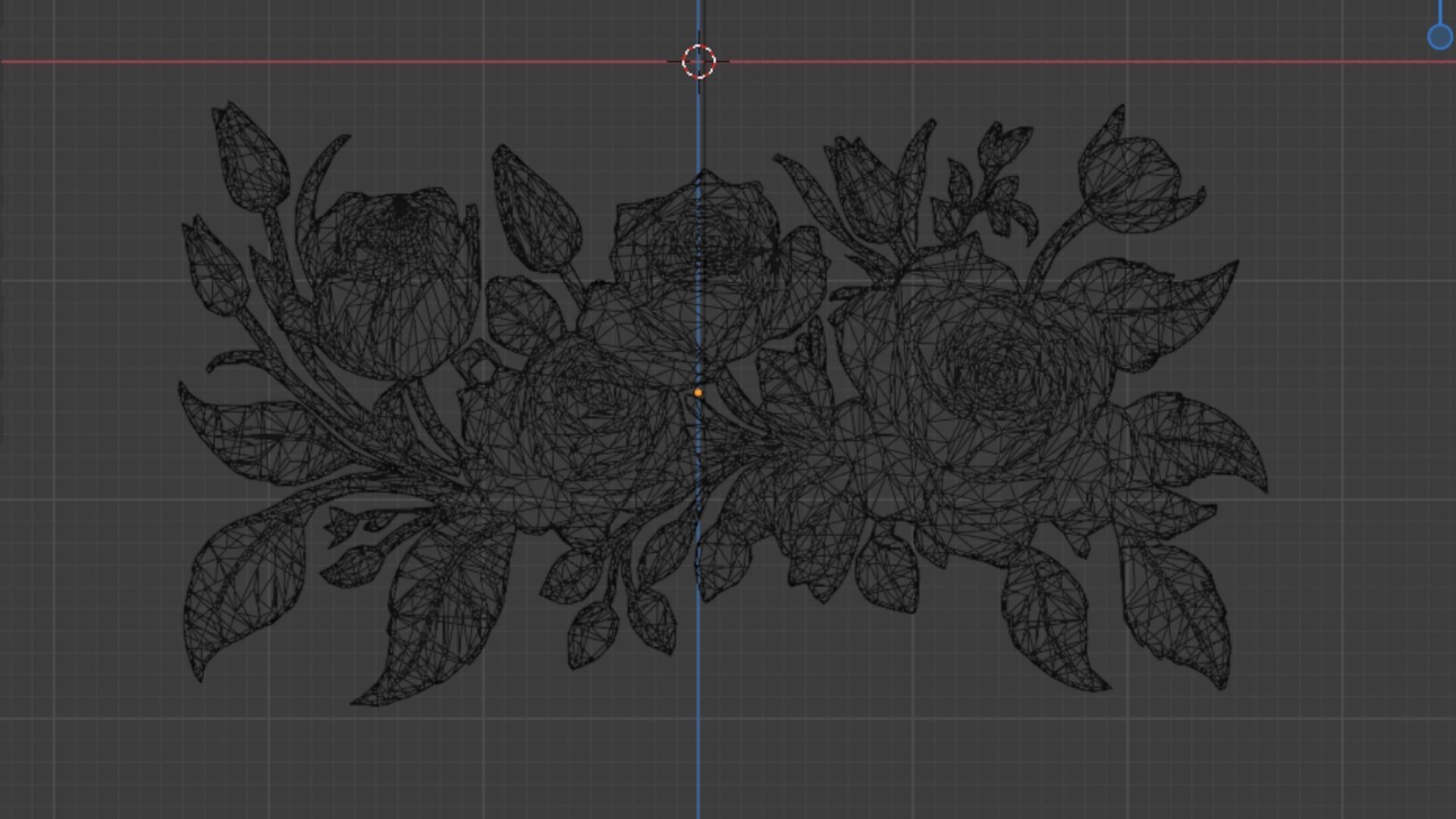  decor set Roses wall mural 50  3D print model_5