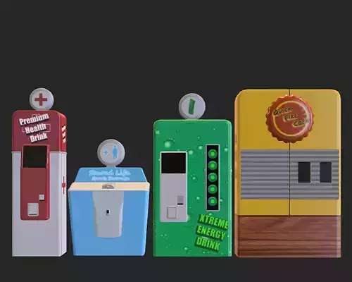 Call of Duty Style Perk Machines Free low-poly 3D model