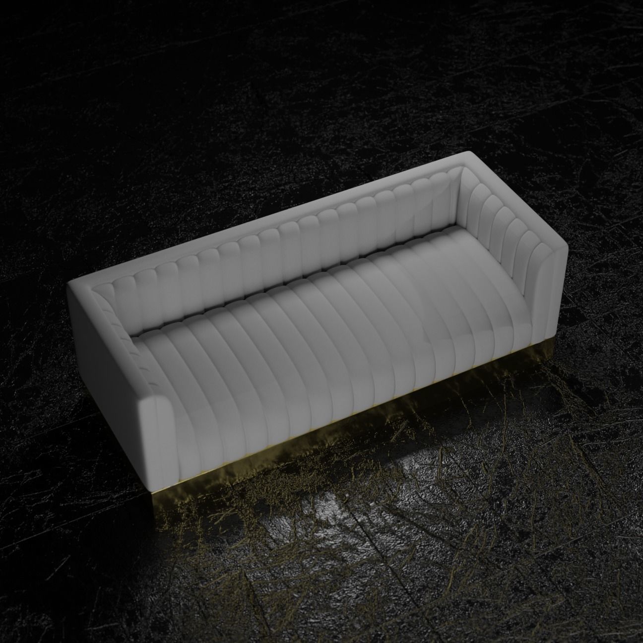 Tufted Sofa 3D model_2