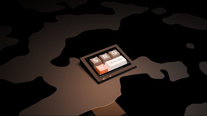 Animation of a keyboard 3D print model
