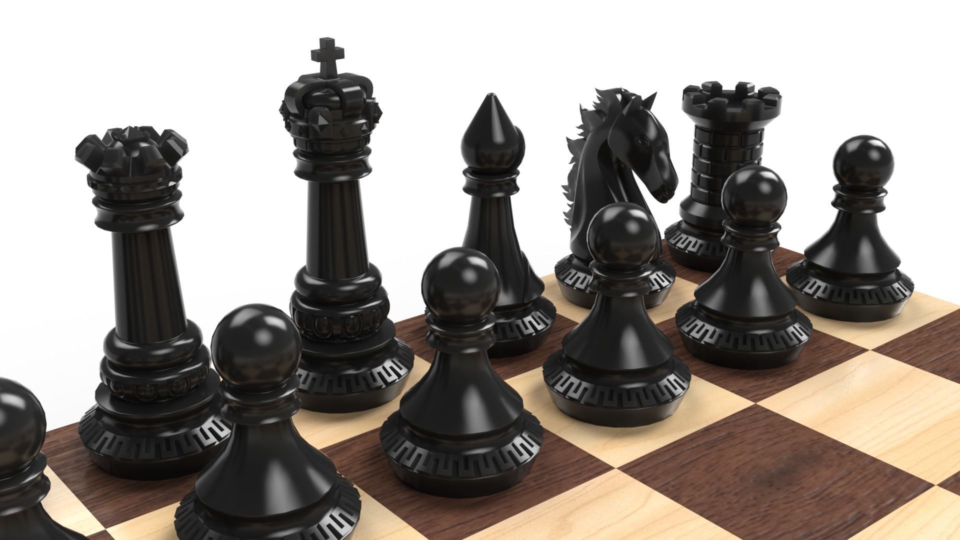 Exquisite 3D Print-Ready Chess Set - FIDE Standard 3D print model_5