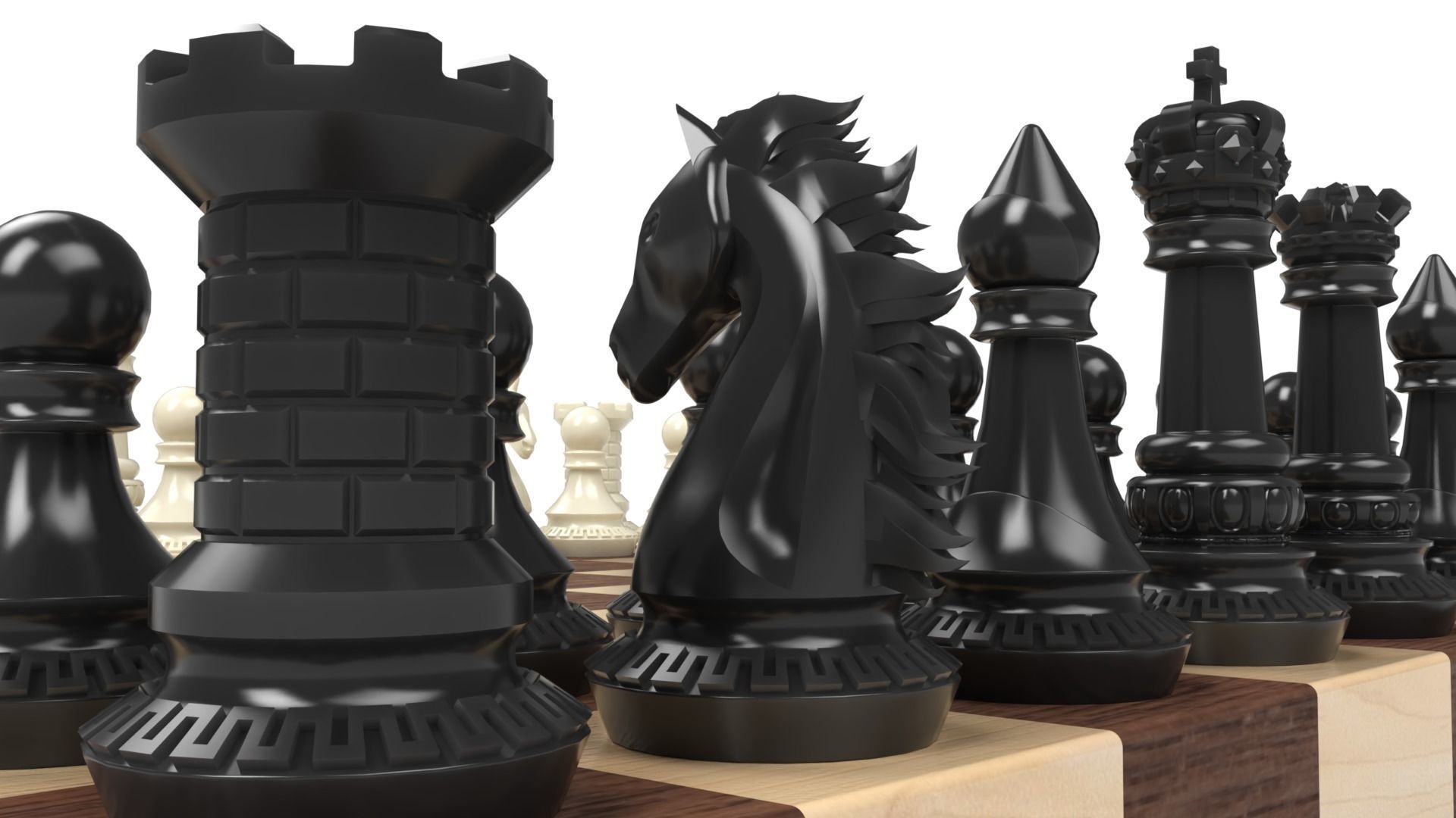 Exquisite 3D Print-Ready Chess Set - FIDE Standard 3D print model_6