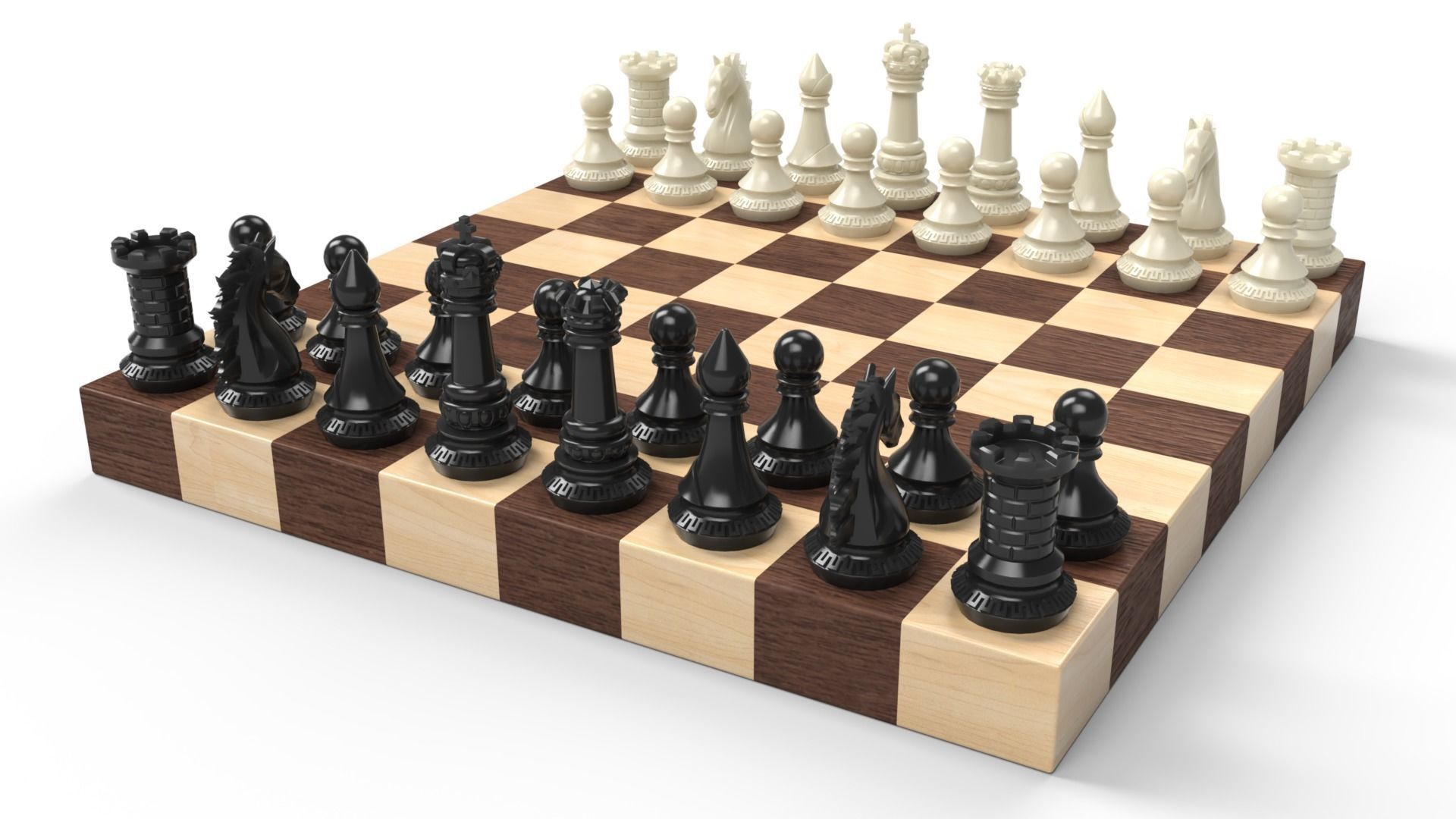 Exquisite 3D Print-Ready Chess Set - FIDE Standard 3D print model_3